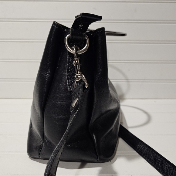 Patricia Nash Empoli Black Leather Satchel Crossbody Bag - Picture 5 of 14